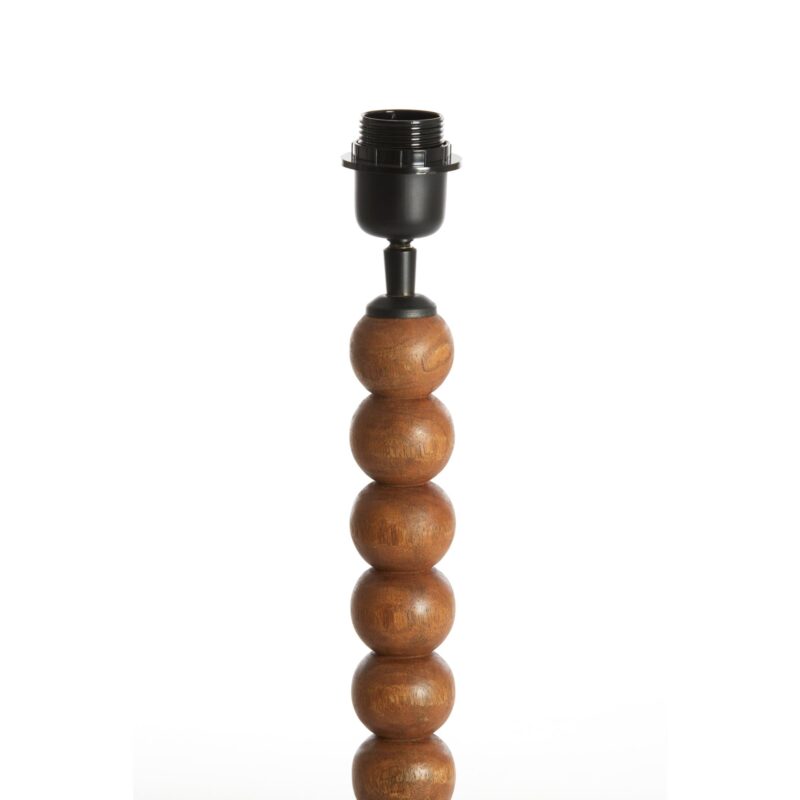 Lámpara de mesa marrón claro con bolas de madera Light & Living Veglio - Imagen 3
