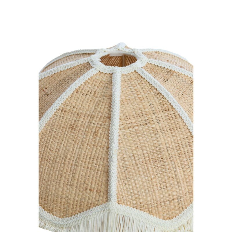 Pantalla de lámpara vintage beige de rafia Light & Living Malacia - Imagen 3