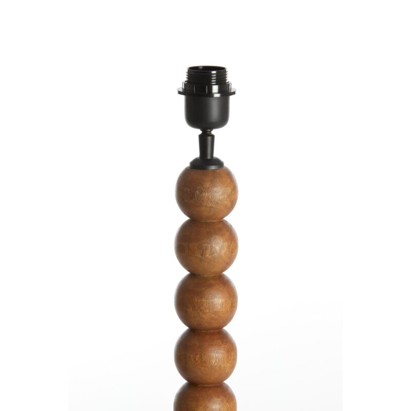 Lámpara de mesa marrón claro con bolas de madera Light & Living Veglio - Imagen 3