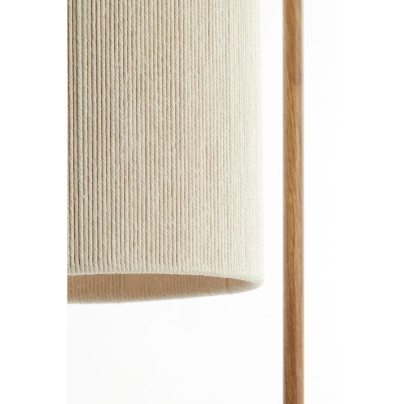Lámpara de pie curva de algodón/metal marrón Light & Living Donio - Imagen 3