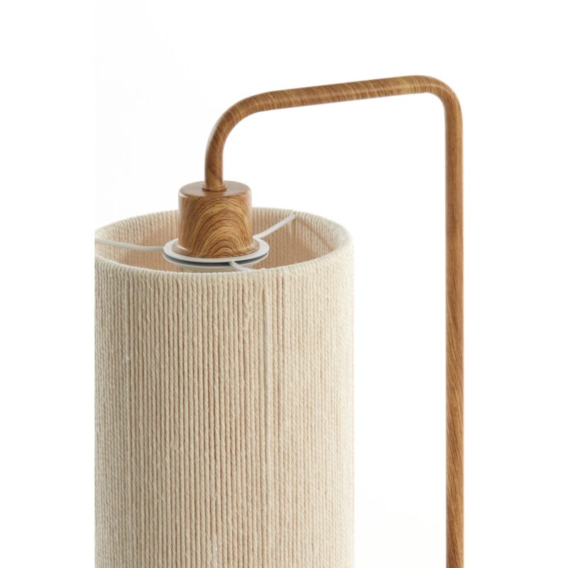 Lámpara de mesa Japandi beige/natural curva Light & Living Donio - Imagen 3