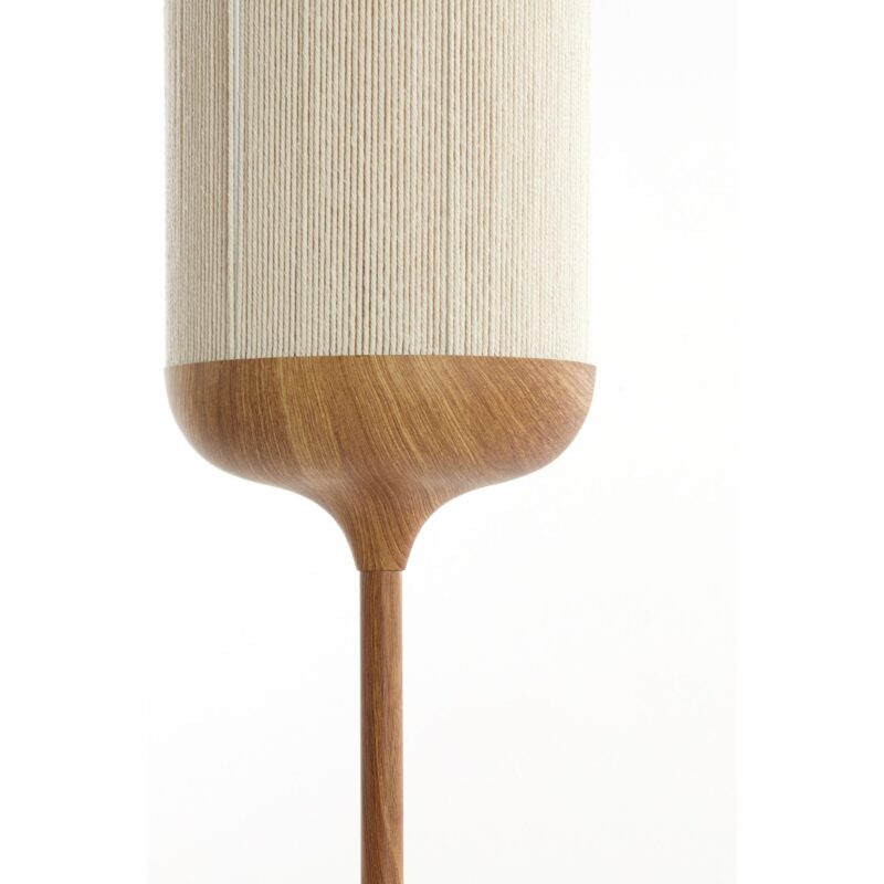 Lámpara de pie recta beige/natural de metal Light & Living Dania - Imagen 3