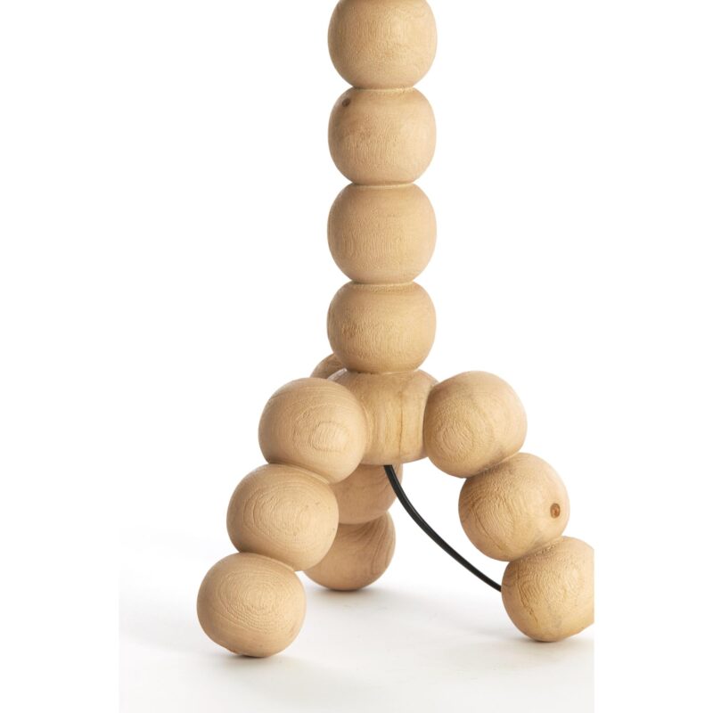 Lámpara de mesa natural con bolas de madera Light & Living Veglio - Imagen 4