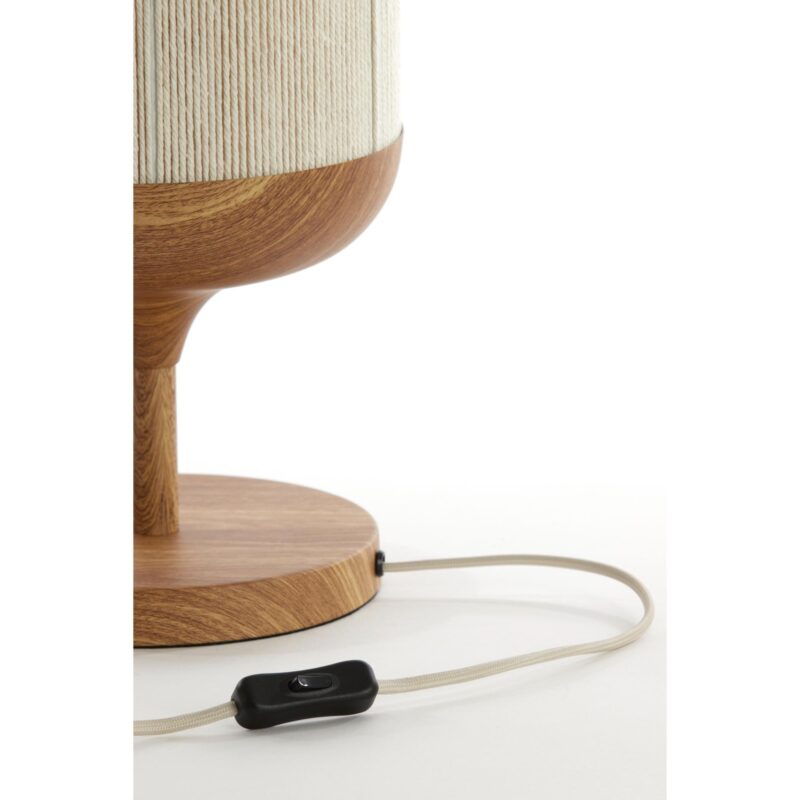 Lámpara de mesa Japandi beige/natural en forma de vaso Light & Living Dania - Imagen 4