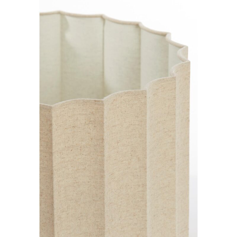 Pantalla de lámpara cilíndrica beige plisada Light & Living Disli - Imagen 4