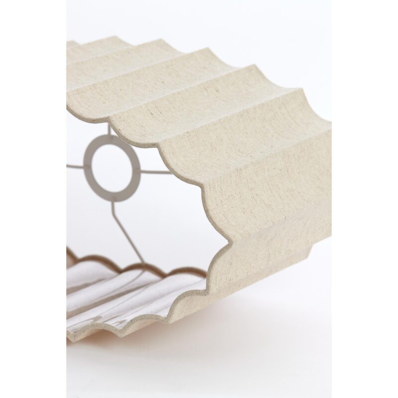 Pantalla de lámpara ovalada beige plisada Light & Living Disli - Imagen 4