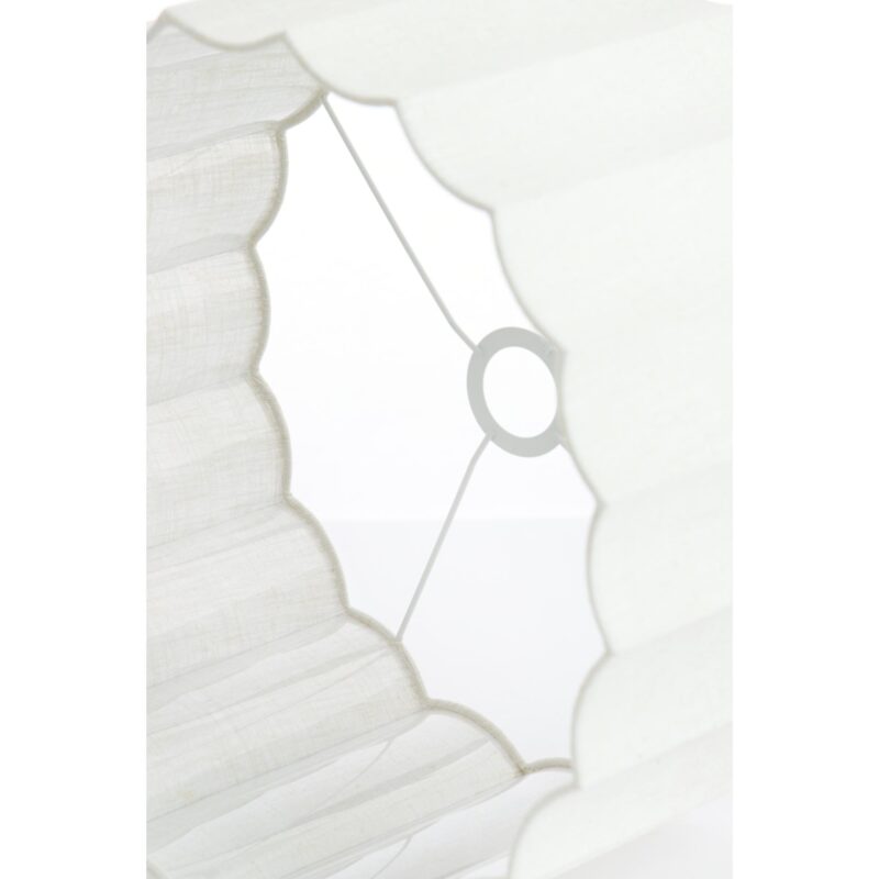 Pantalla de lámpara cilíndrica blanca plisada Light & Living Disli - Imagen 4