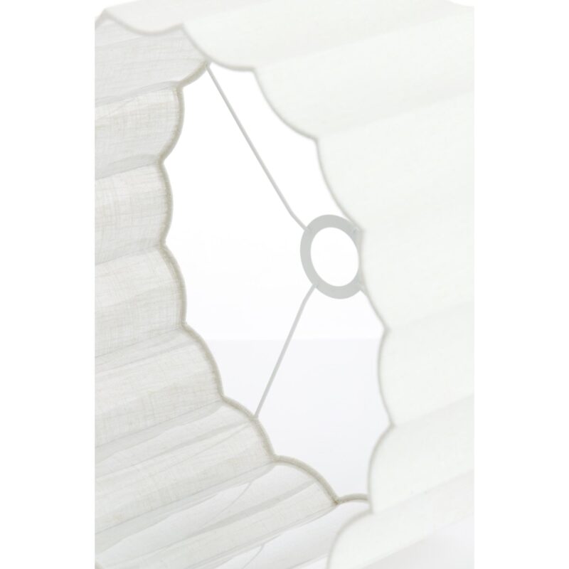 Pantalla de lámpara cilíndrica blanca plisada Light & Living Disli - Imagen 4