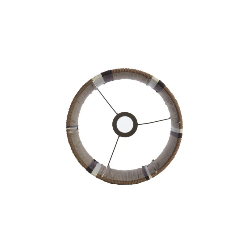 Pantalla de lámpara marrón/beige de tejido de cuerda Light & Living Medan - Imagen 4
