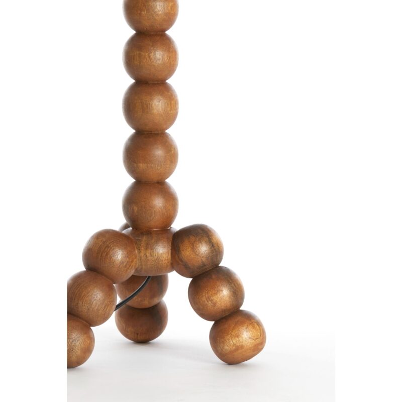 Lámpara de mesa marrón claro con bolas de madera Light & Living Veglio - Imagen 4