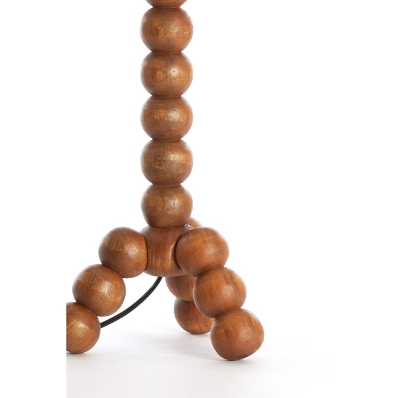 Lámpara de mesa marrón claro con bolas de madera Light & Living Veglio - Imagen 4