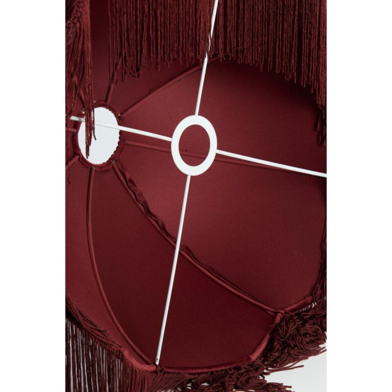 Pantalla de lámpara vintage roja de terciopelo Light & Living Malacia - Imagen 4