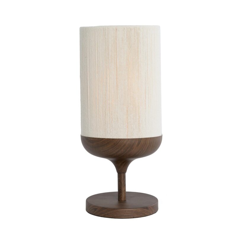 Lámpara de mesa Japandi beige/marrón en forma de vaso Light & Living Dania - Imagen 4