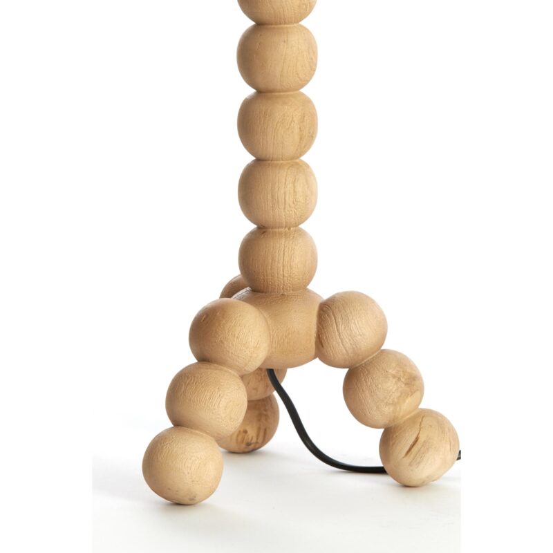 Lámpara de mesa natural con bolas de madera Light & Living Veglio - Imagen 4