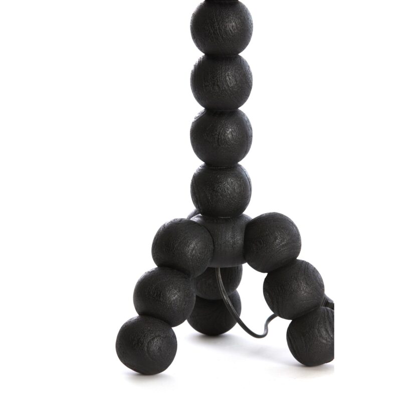 Lámpara de mesa negra con bolas de madera Light & Living Veglio - Imagen 4