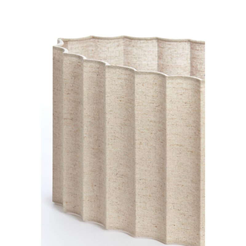 Pantalla de lámpara ovalada beige plisada Light & Living Disli - Imagen 5