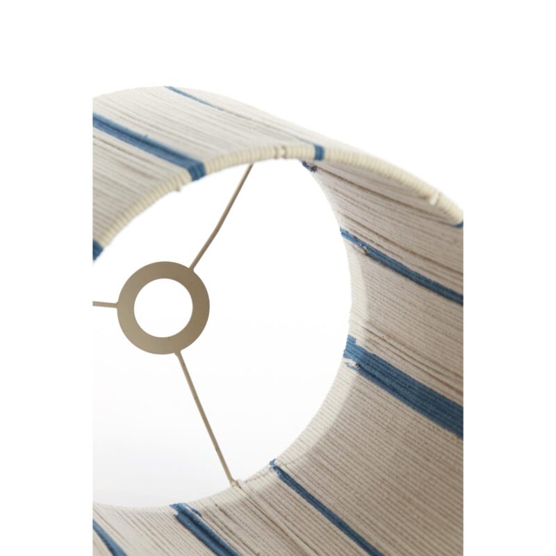 Pantalla de lámpara beige/azul de tejido de cuerda Light & Living Medan - Imagen 5