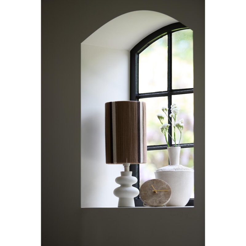Pantalla de lámpara Bohemia marrón/beige de tejido de cuerda Light & Living Medan - Imagen 5