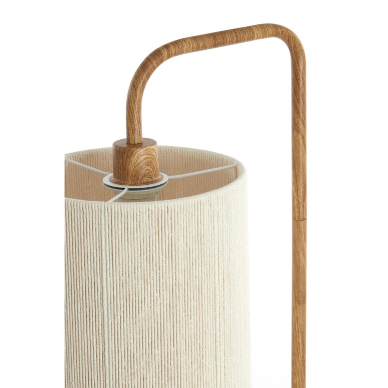 Lámpara de pie curva de algodón/metal marrón Light & Living Donio - Imagen 5