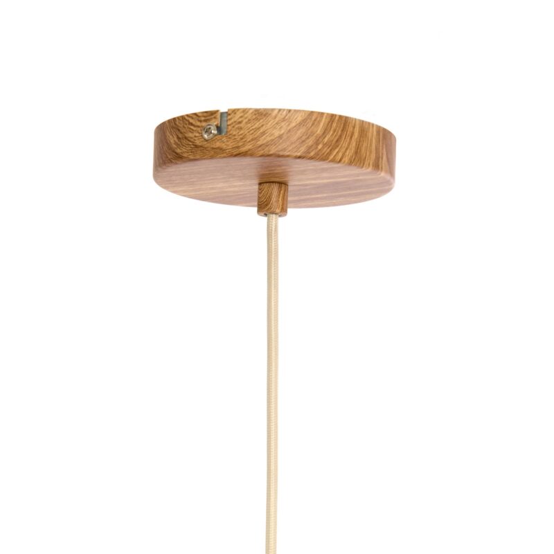 Lámpara colgante beige/natural con forma de vaso de hilo de algodón Light & Living Dania - Imagen 5