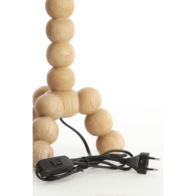 Lámpara de mesa natural con bolas de madera Light & Living Veglio - Imagen 5