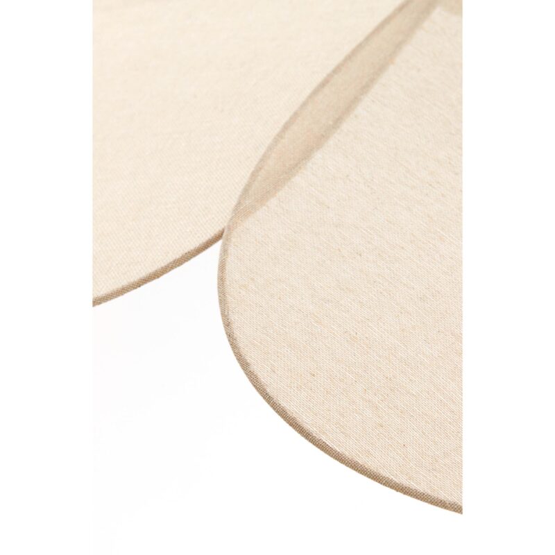 Lámpara colgante beige con forma de flor de tela Light & Living Fyano - Imagen 5