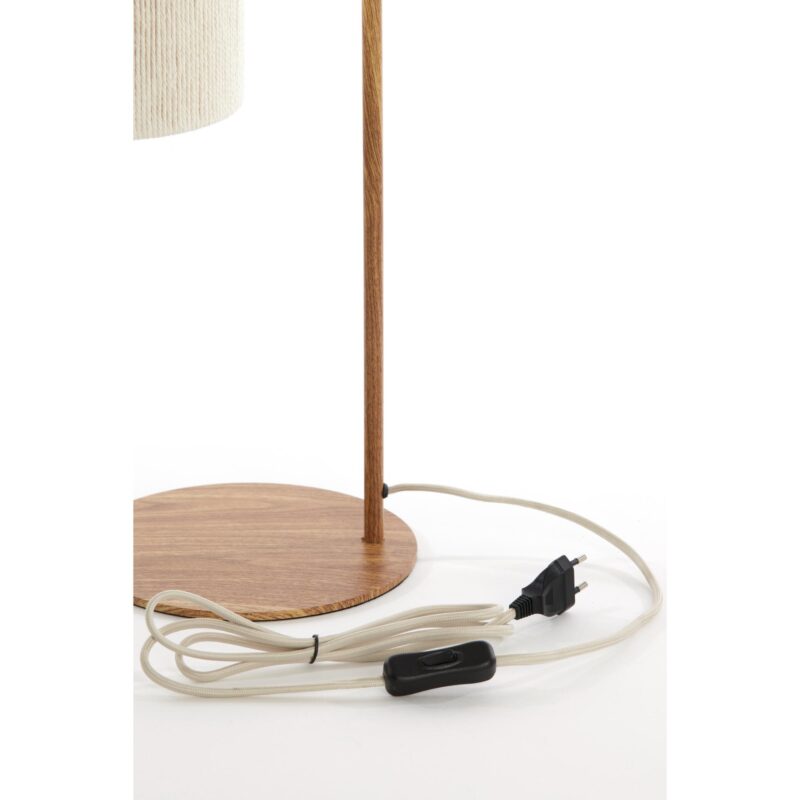 Lámpara de mesa Japandi beige/natural curva Light & Living Donio - Imagen 6