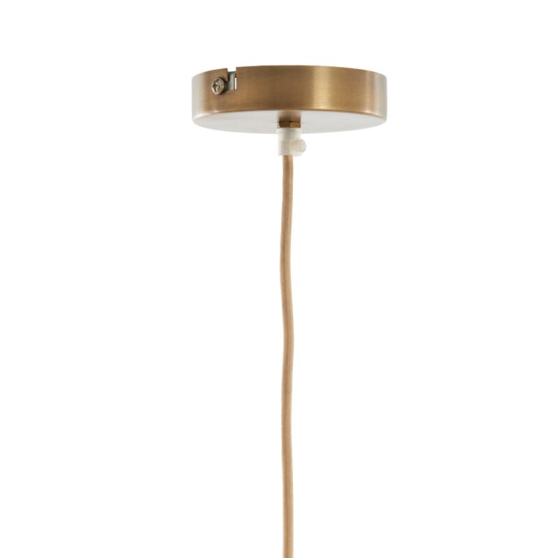 Lámpara colgante beige con forma de flor de tela Light & Living Fyano - Imagen 6