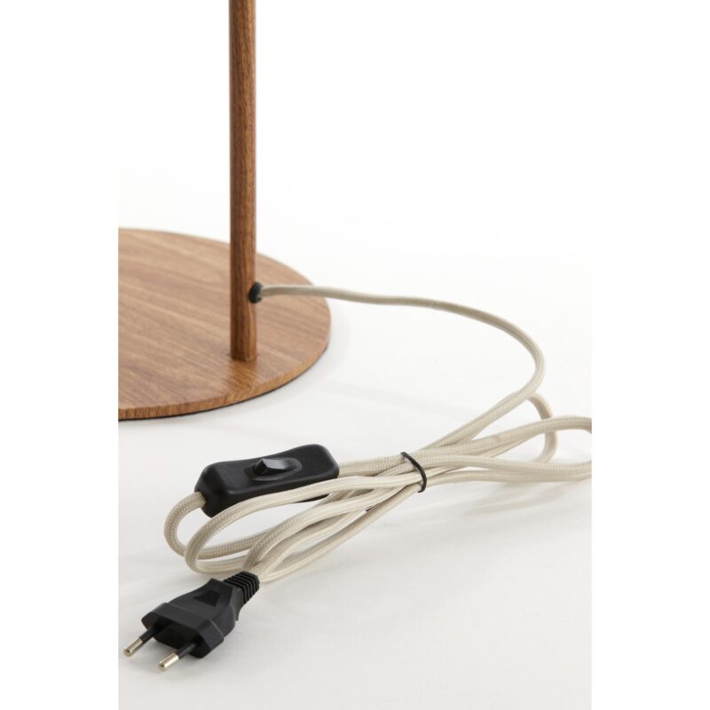 Lámpara de mesa Japandi beige/natural curva Light & Living Donio - Imagen 7