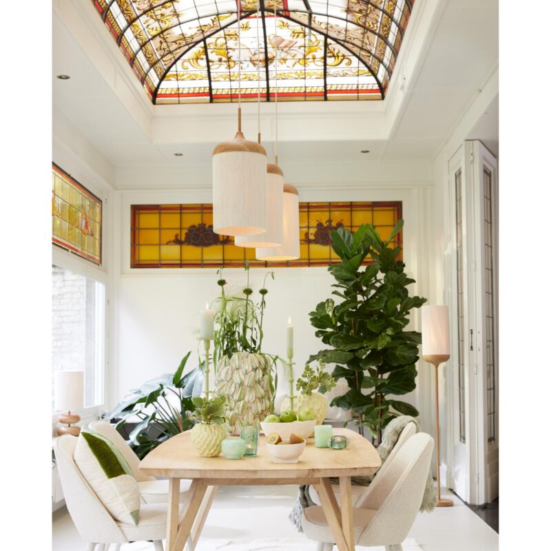 Lámpara colgante beige/natural con forma de vaso y 3 luces Light & Living Dania - Imagen 7