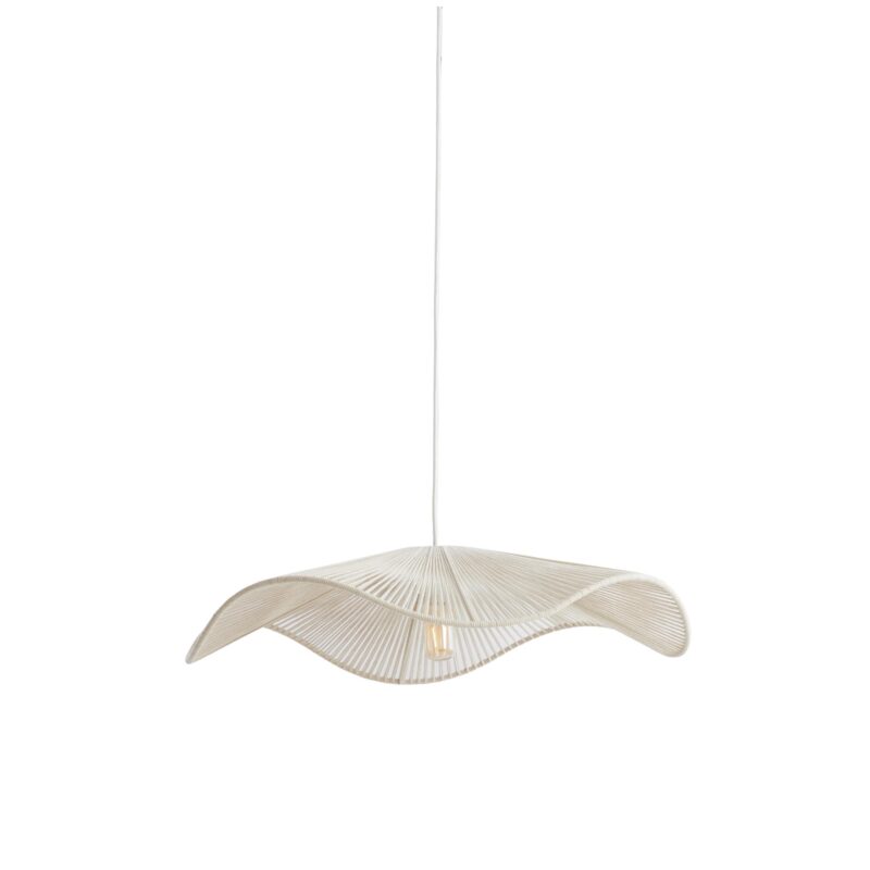Lámpara colgante orgánica beige de hilo de algodón Light & Living Rafa - Imagen 7