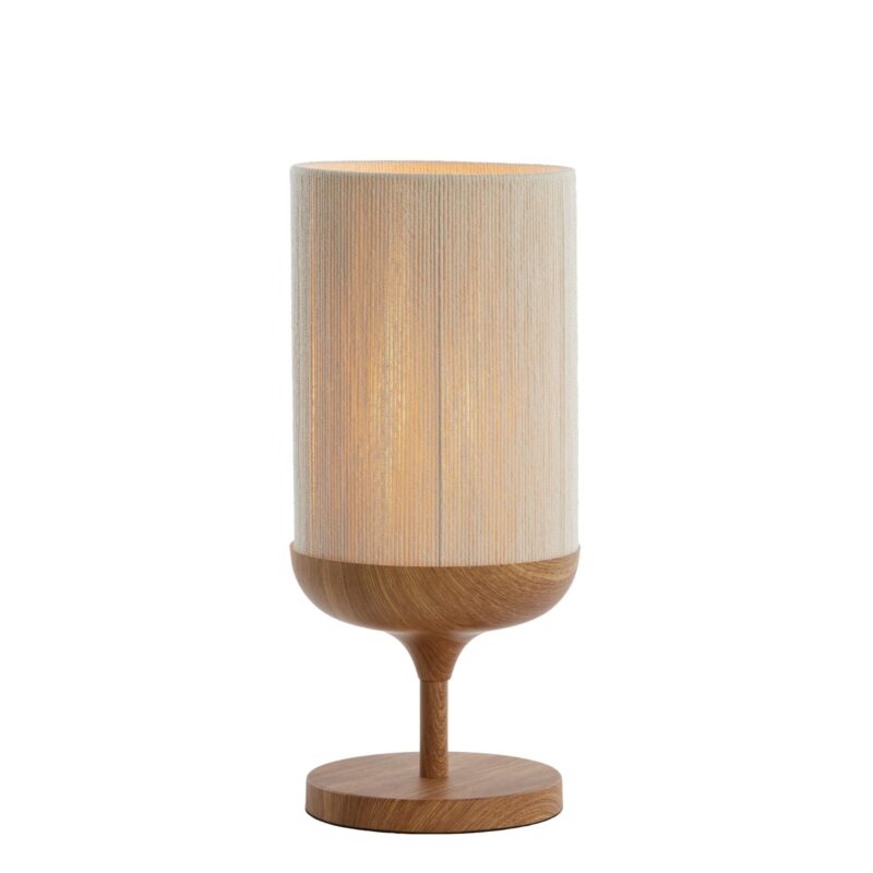 Lámpara de mesa Japandi beige/natural en forma de vaso Light & Living Dania - Imagen 7