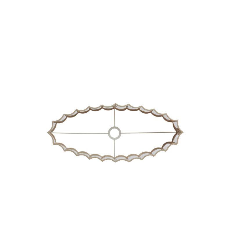 Pantalla de lámpara ovalada beige plisada Light & Living Disli - Imagen 8