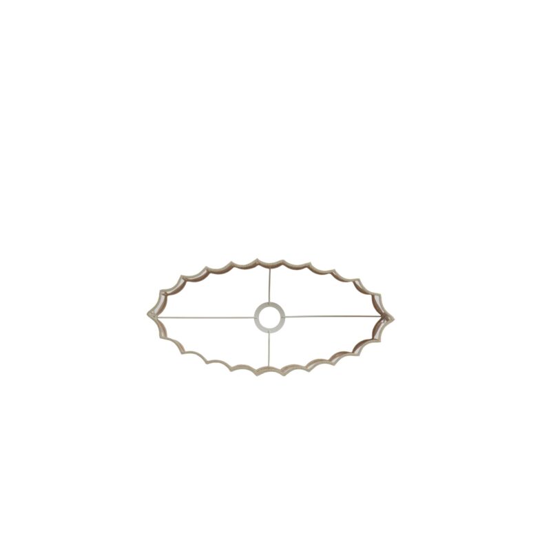 Pantalla de lámpara ovalada beige plisada Light & Living Disli - Imagen 8