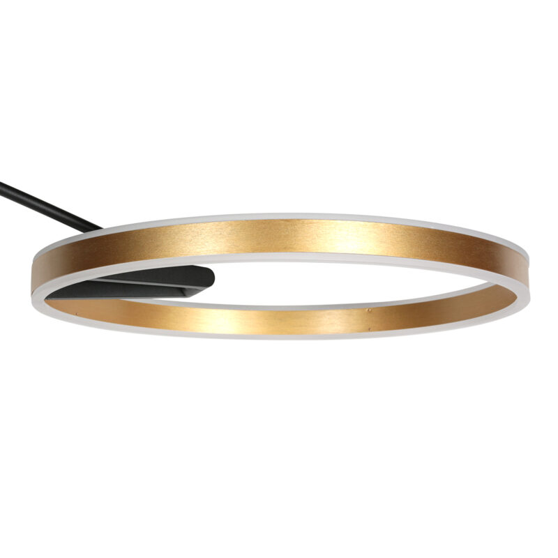 Lámpara de pie moderna de metal dorado Steinhauer Ringlux - Imagen 9