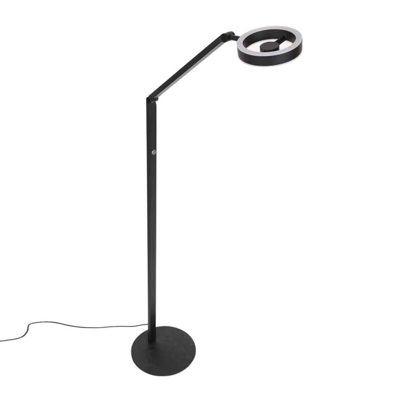 Lámpara de pie moderna de metal negro Steinhauer Ringlux - Imagen 7
