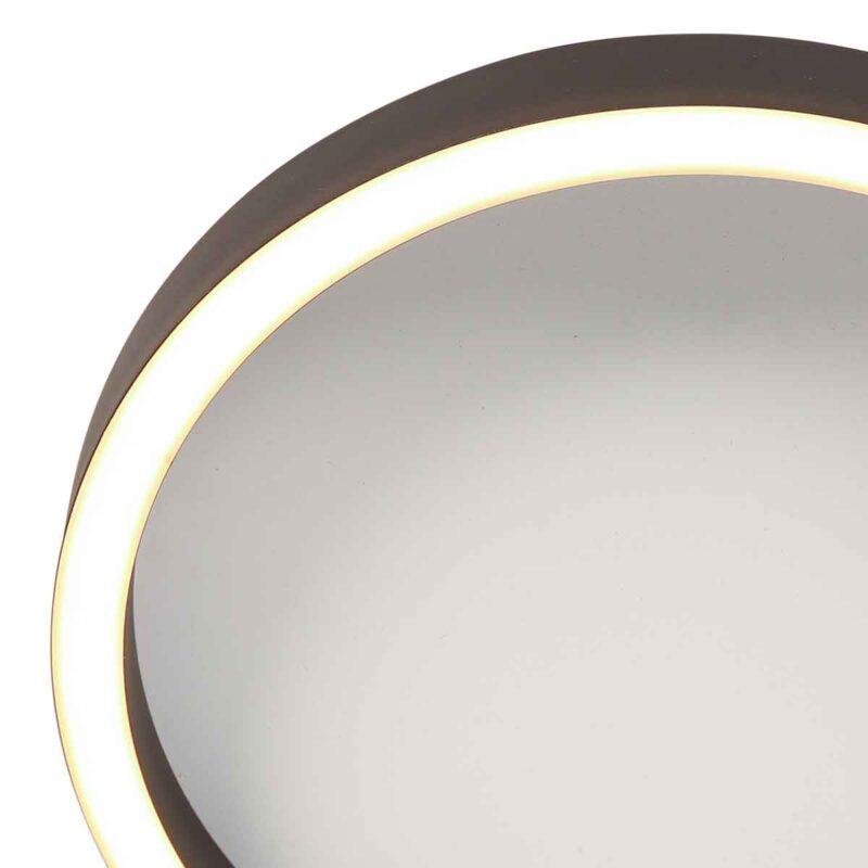 Plafón moderno de metal negro Steinhauer Ringlux - Imagen 5