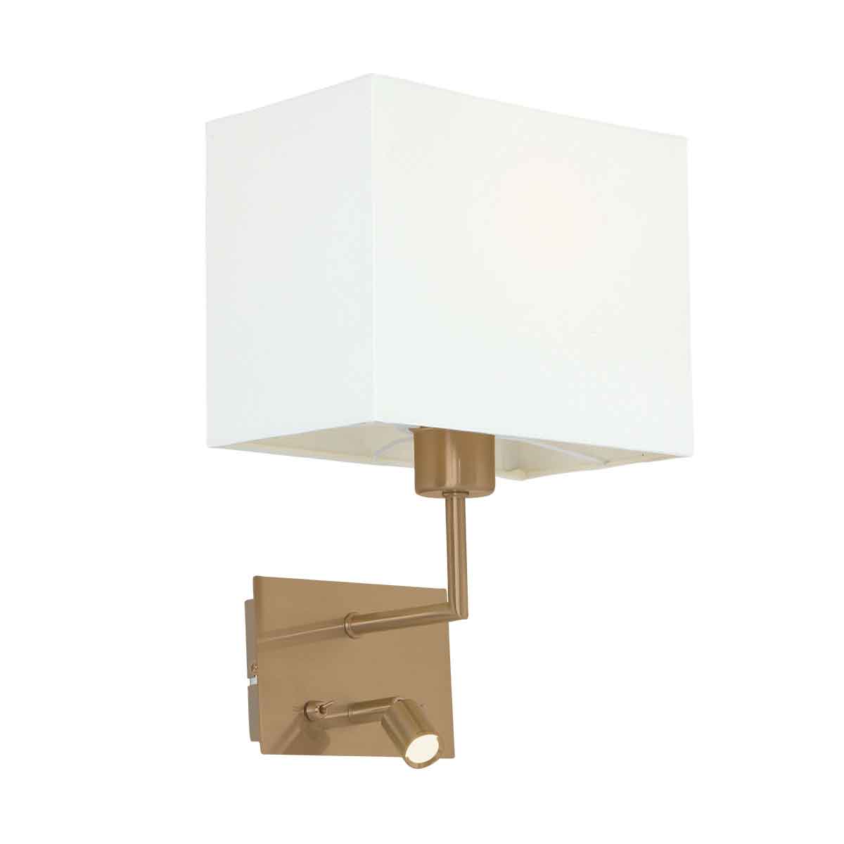 Lámpara de pared clásica en bronce blanco Nouveau Mexlite