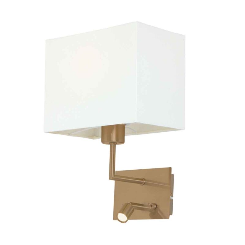 Lámpara de pared clásica en bronce blanco Nouveau Mexlite - Imagen 2