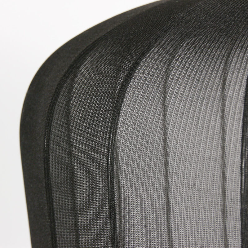 Lámpara colgante japandi negra de textil refinado Anne Lighting Sable - Ø45 cm - Imagen 11