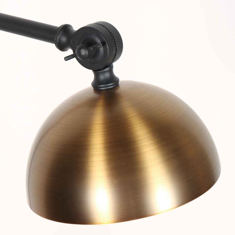 Lámpara de pie retro negra con pantalla de bronce Steinhauer Pintino - Imagen 11