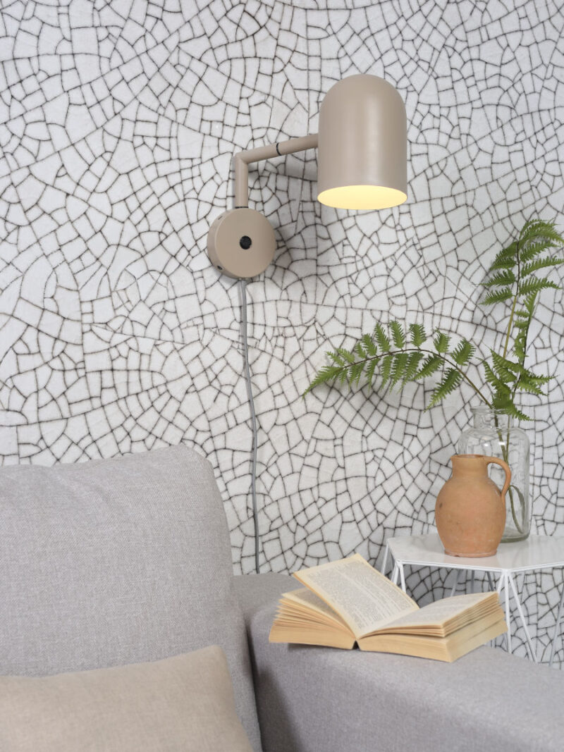 Aplique de pared gris metálico en forma de taza retro Marseille - It's About RoMi - Imagen 2