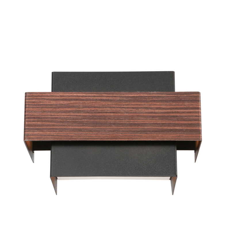 Aplique de pared rústico con detalles de madera Steinhauer Muro - Imagen 2