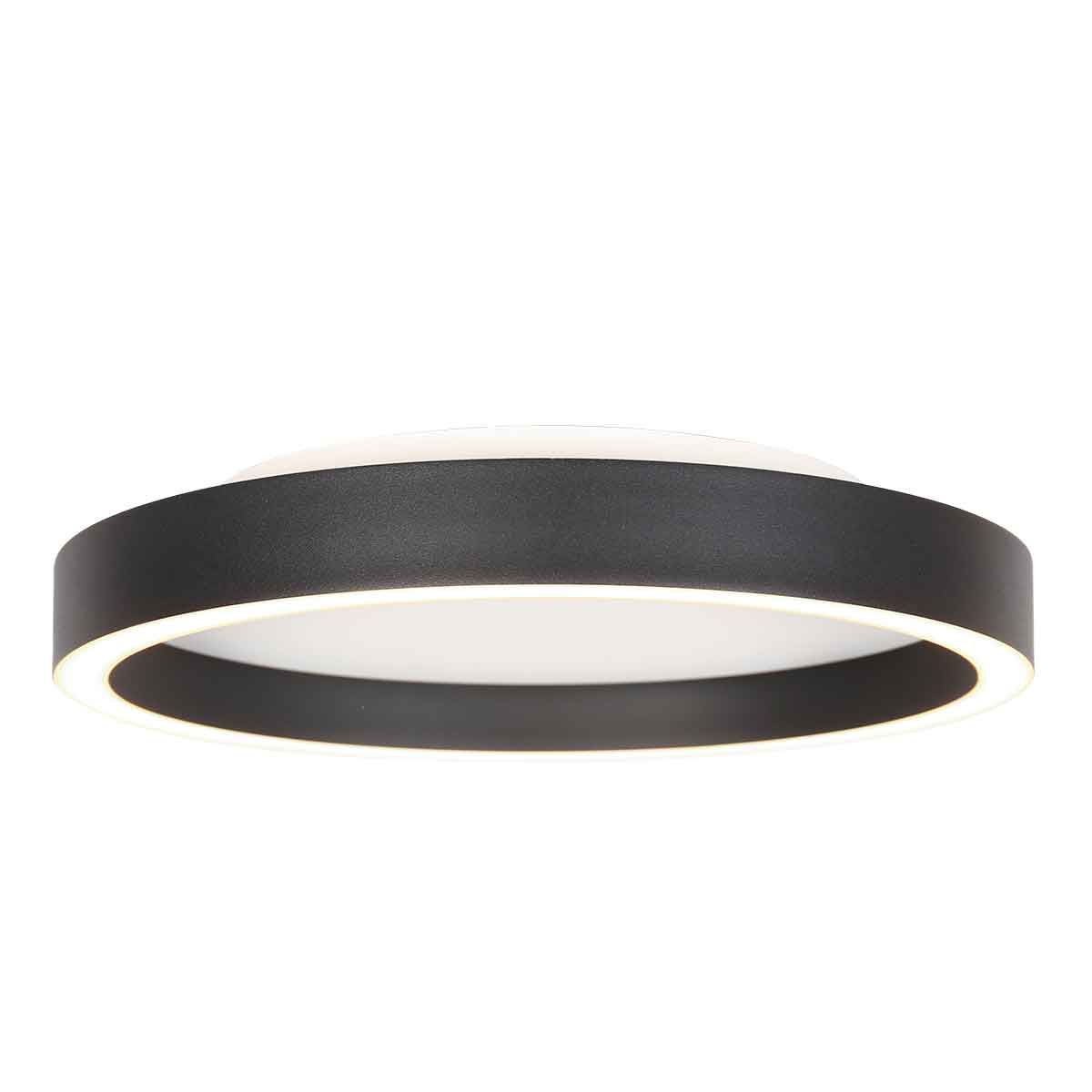 Plafón moderno de metal negro Steinhauer Ringlux