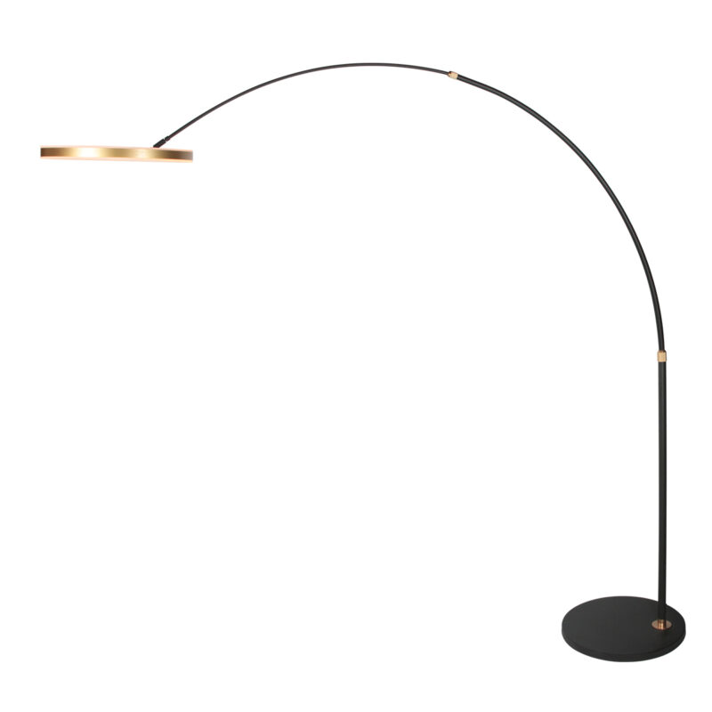 Lámpara de pie moderna de metal dorado Steinhauer Ringlux - Imagen 2