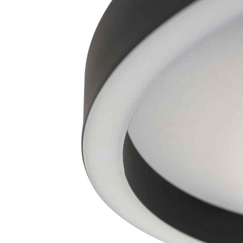 Plafón moderno de metal negro Steinhauer Ringlux - Imagen 6