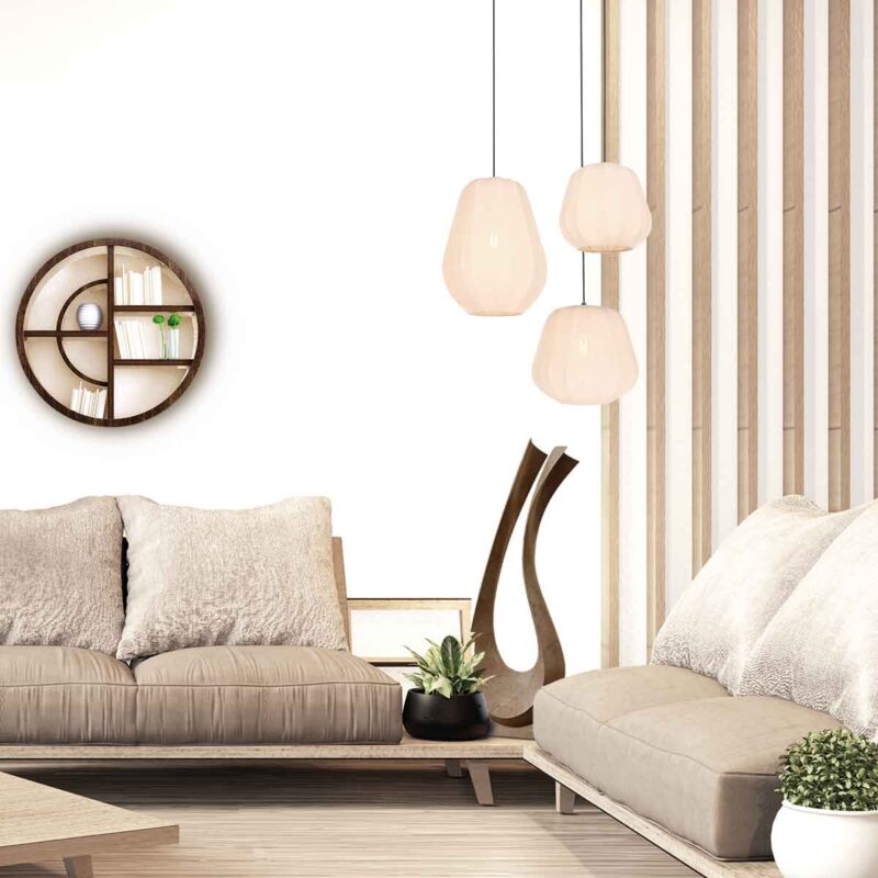 Lámpara colgante Japandi color crema Anne Lighting Sable - Imagen 3