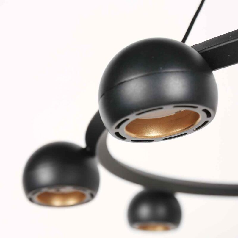 Lámpara colgante redonda negra retro de diseño moderno Steinhauer Marcadore - Imagen 4
