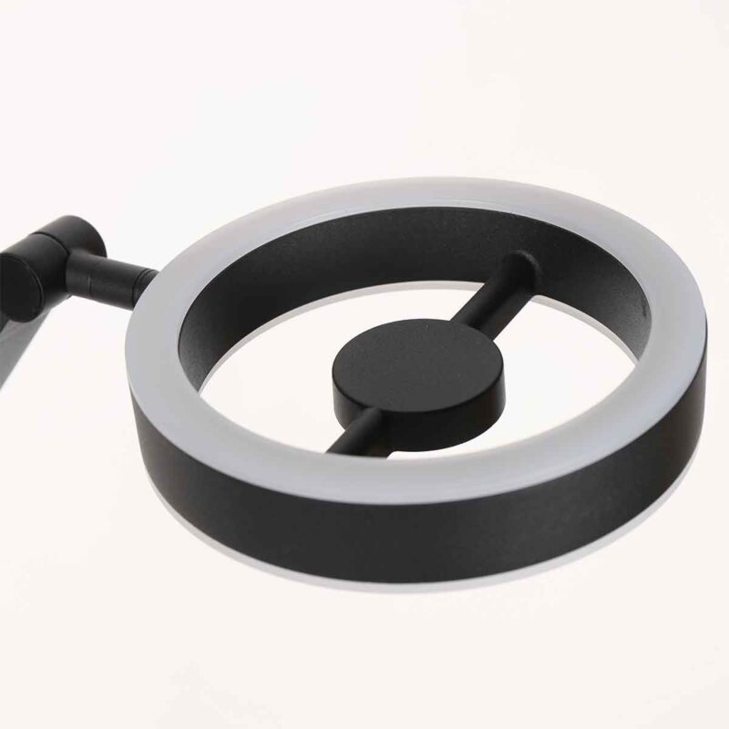 Lámpara de mesa moderna de metal negro Steinhauer Ringlux - Imagen 5