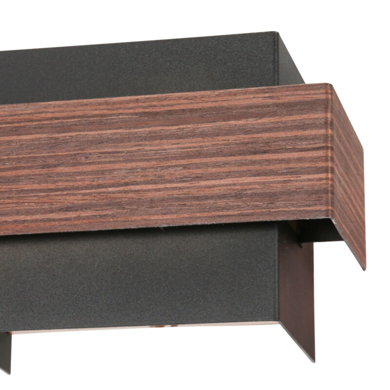 Aplique de pared rústico con detalles de madera Steinhauer Muro - Imagen 6